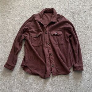 Brown Shirt button up jacket